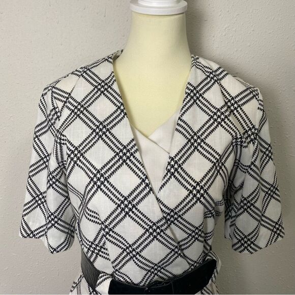 Vintage 80's MC ll One Piece Wrap Dress W/ Matching Belt Women's Size 14 - Picture 10 of 15